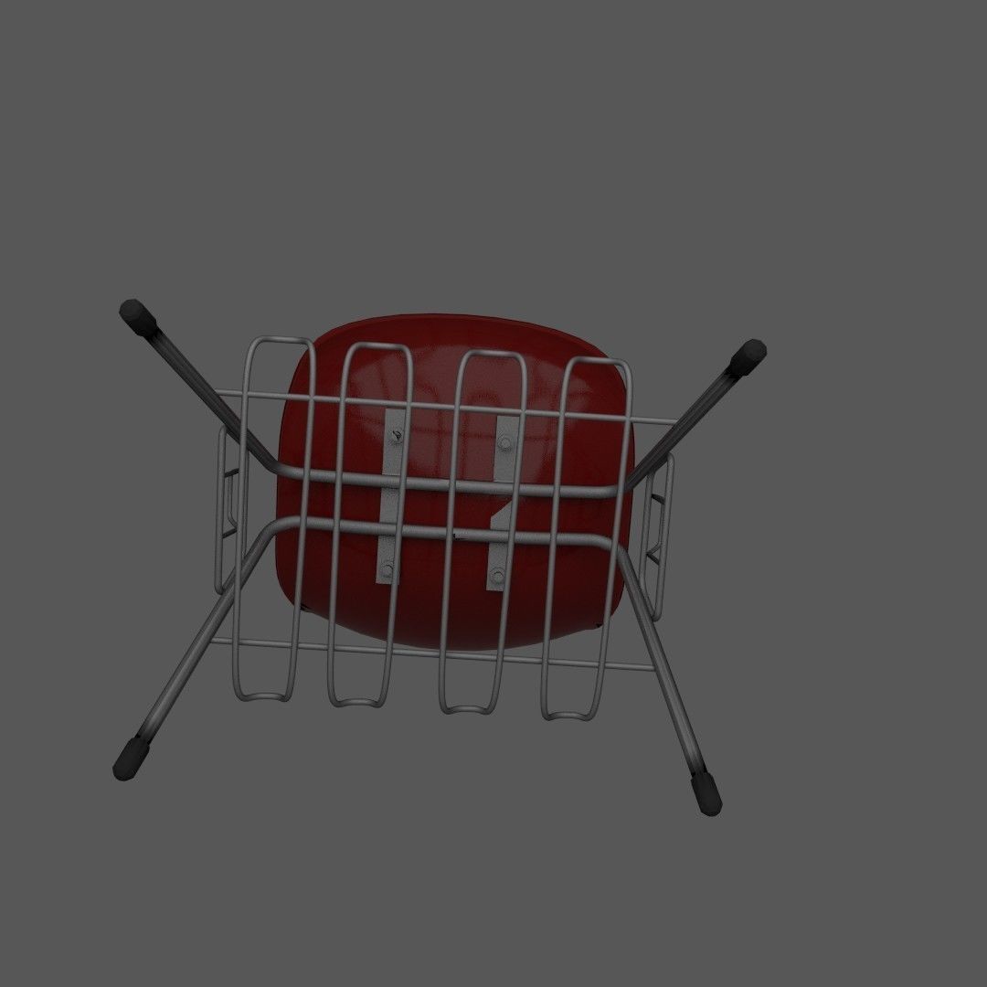 Plastic chair with metal suprot 3D model_12