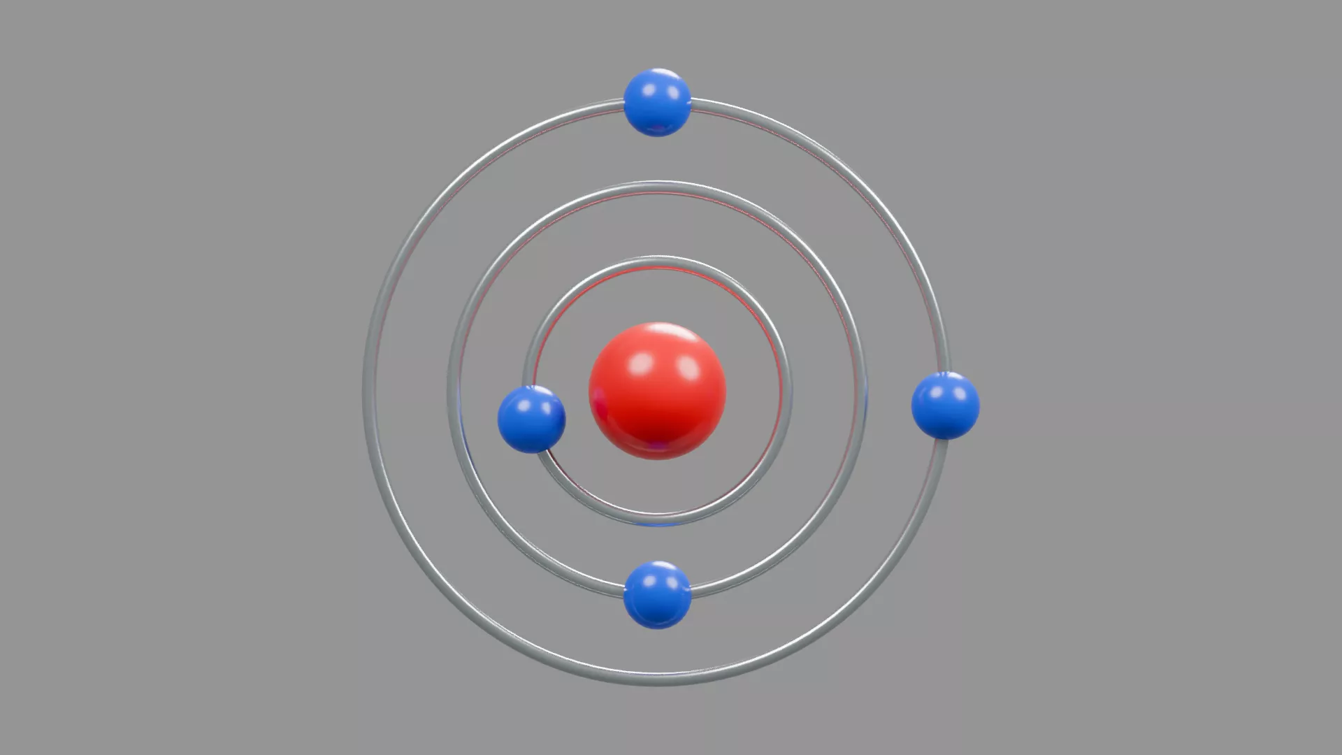 Simple Electron Orbit Science Symbol Low-poly 3D model