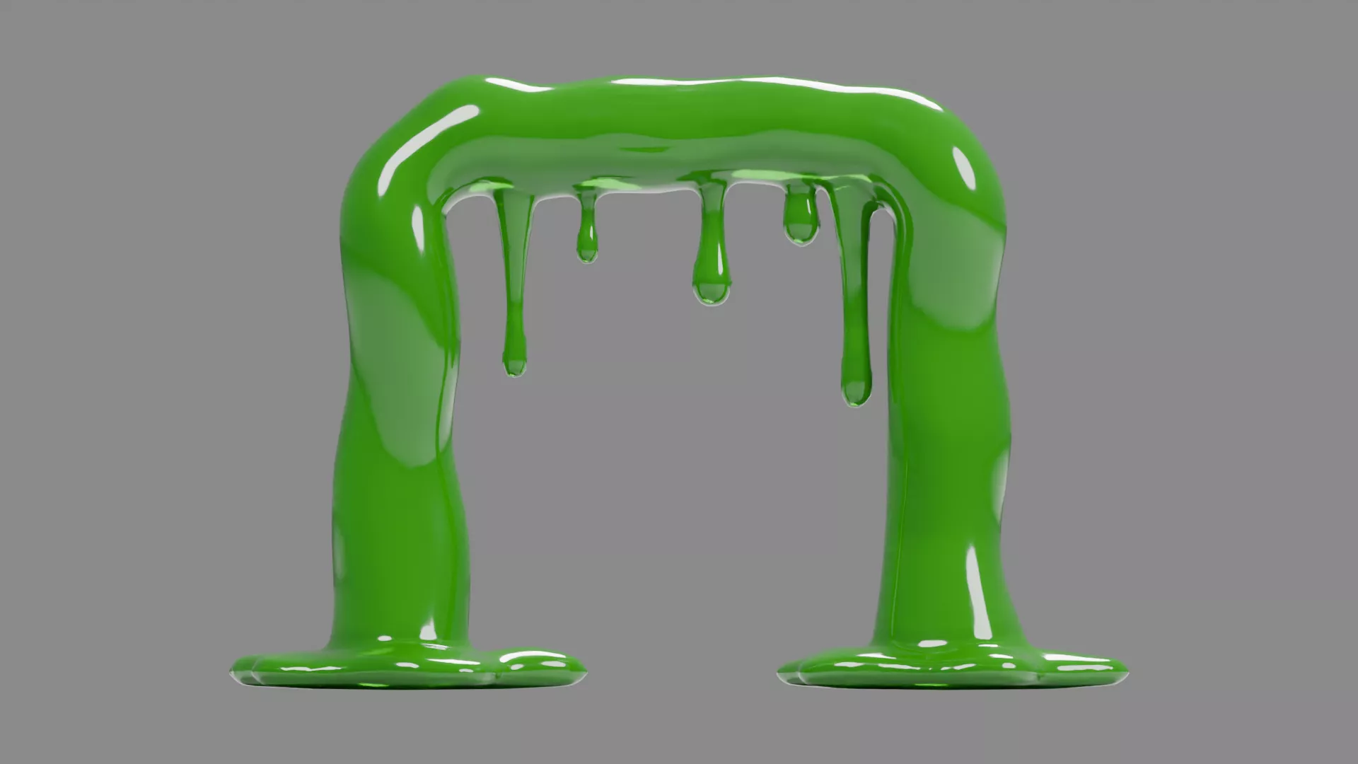 Green Slime Low-poly 3D model