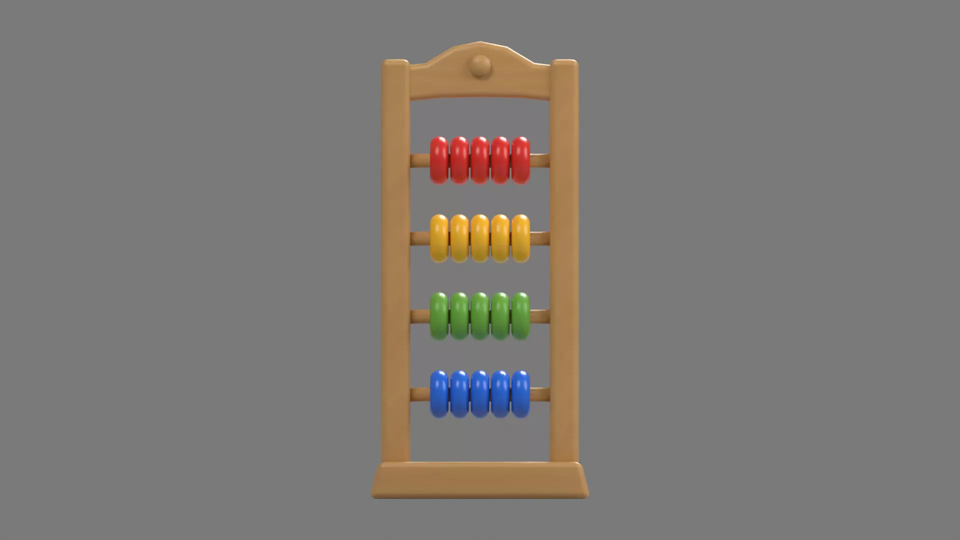 Tall Four Row Learning Frame Low-poly 3D model