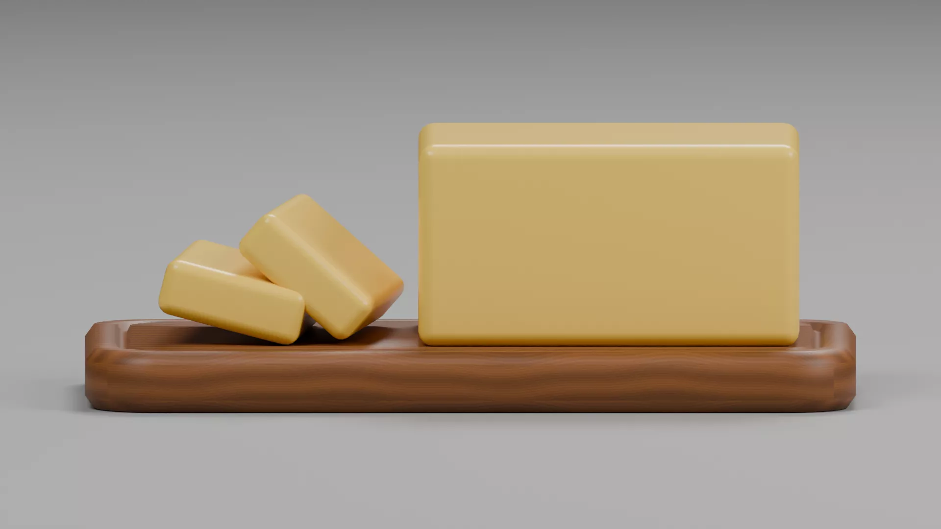 Stylized Butter Low-poly 3D model