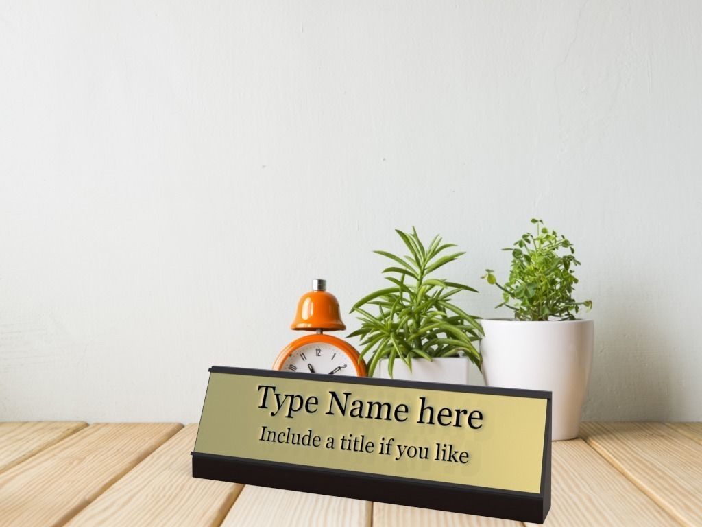 Desk name and Title plate 3D model_3