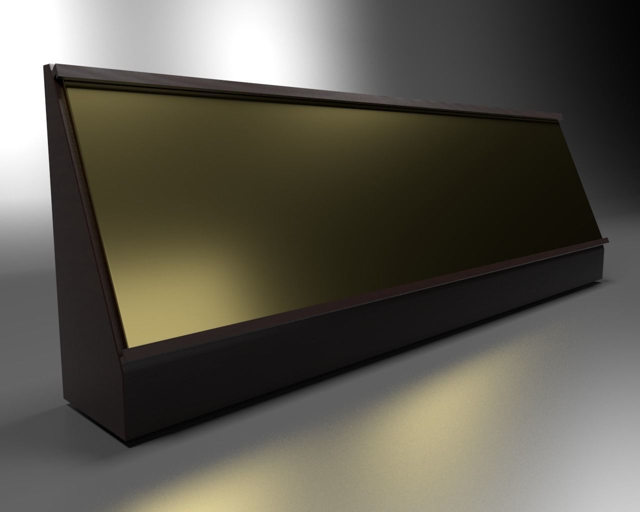 Desk name and Title plate 3D model_0