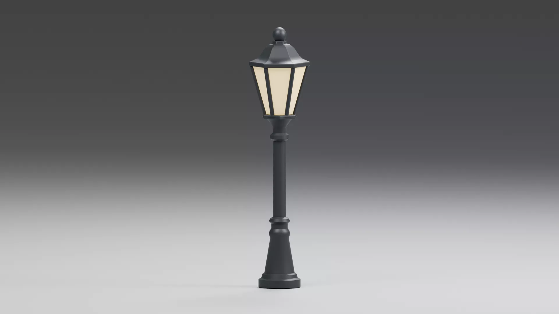 Cartoon Street Light Low-poly 3D model