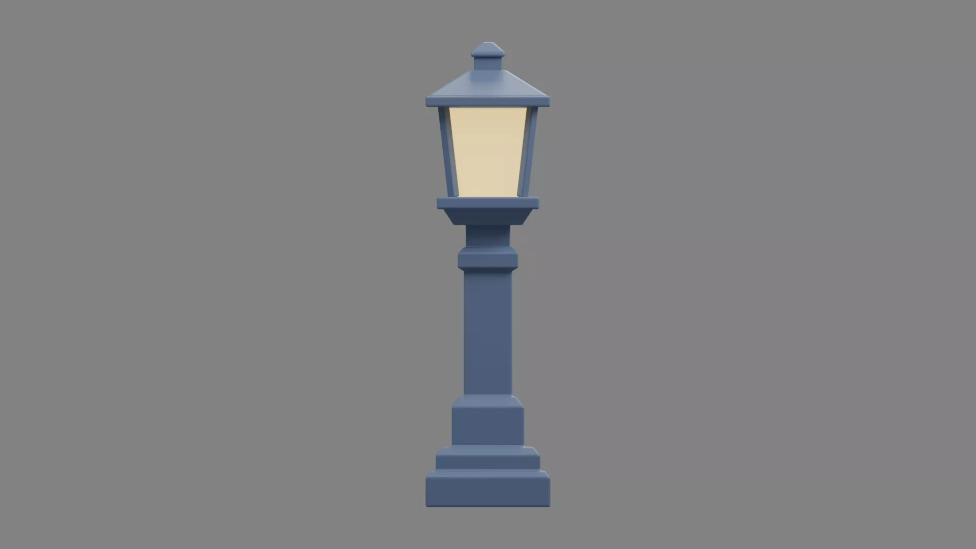 Cartoon Street Light Low-poly 3D model