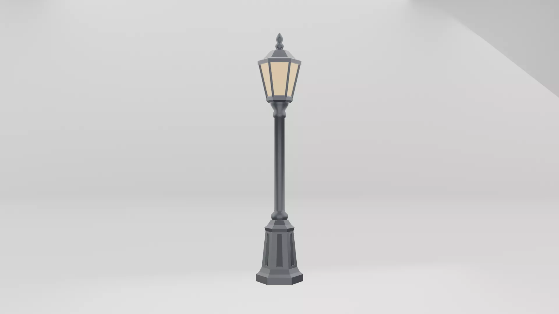 Cartoon Street Light Low-poly 3D model