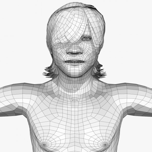 Sexy Affrican Man A4 Low-poly 3D model_16