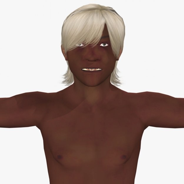 Sexy Affrican Man A4 Low-poly 3D model_4