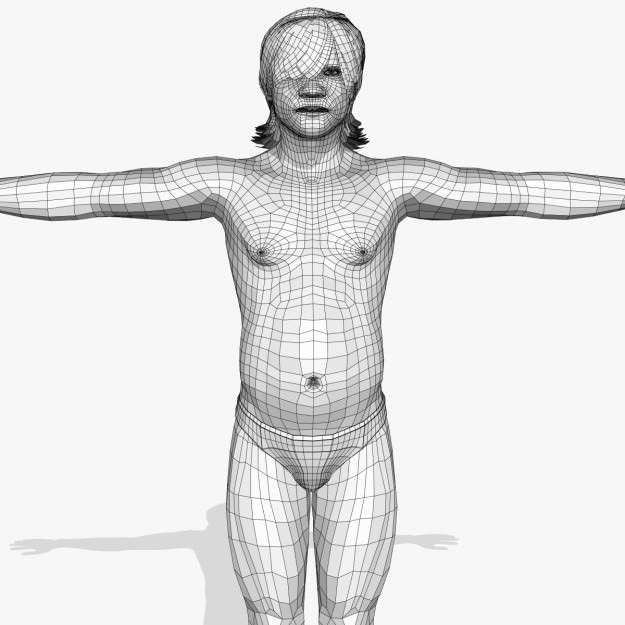 Sexy Affrican Man A4 Low-poly 3D model_15