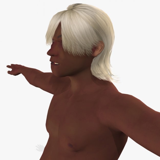 Sexy Affrican Man A4 Low-poly 3D model_6