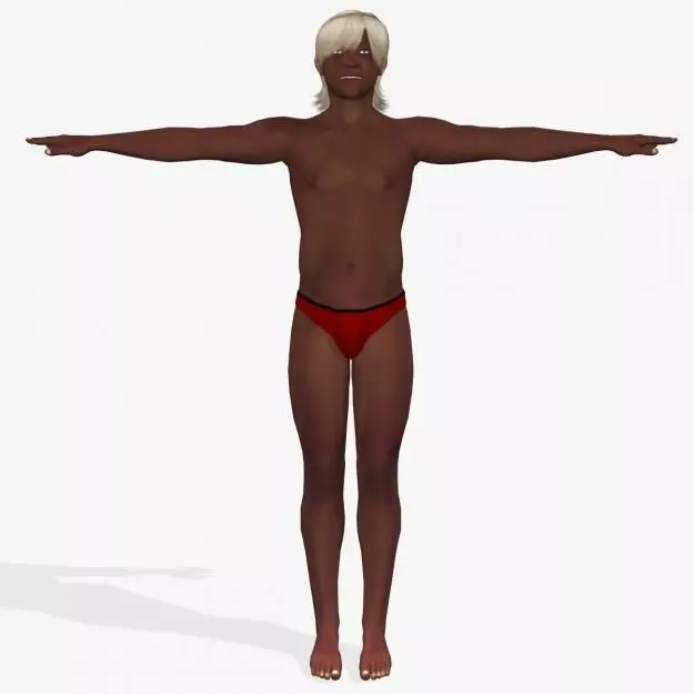 Sexy Affrican Man A4 Low-poly 3D model_0