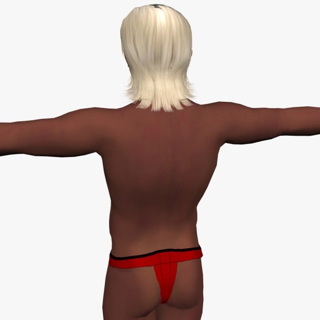Sexy Affrican Man A4 Low-poly 3D model_13