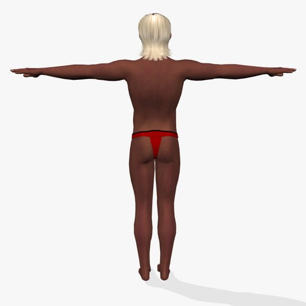 Sexy Affrican Man A4 Low-poly 3D model_12