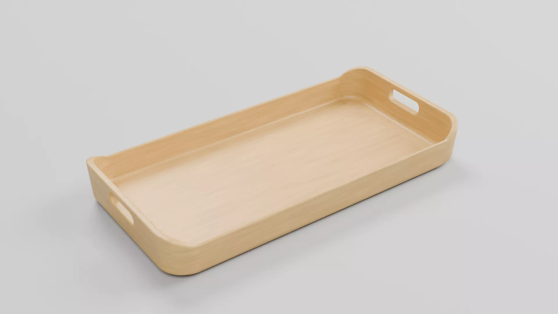 Rounded Rectangular Breakfast Tray Low-poly 3D model
