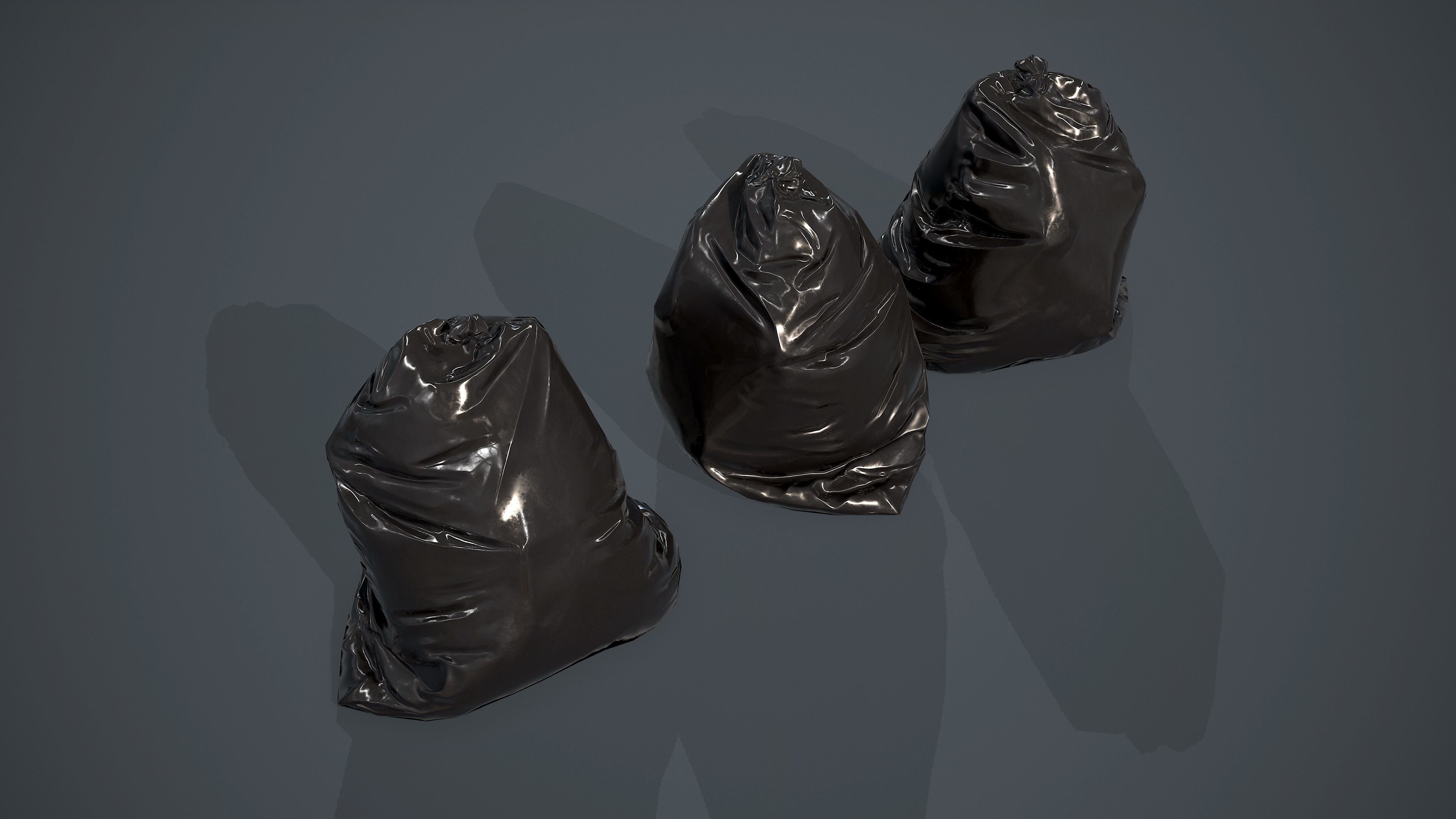 Trash Bag and Containers Low-poly 3D model_5