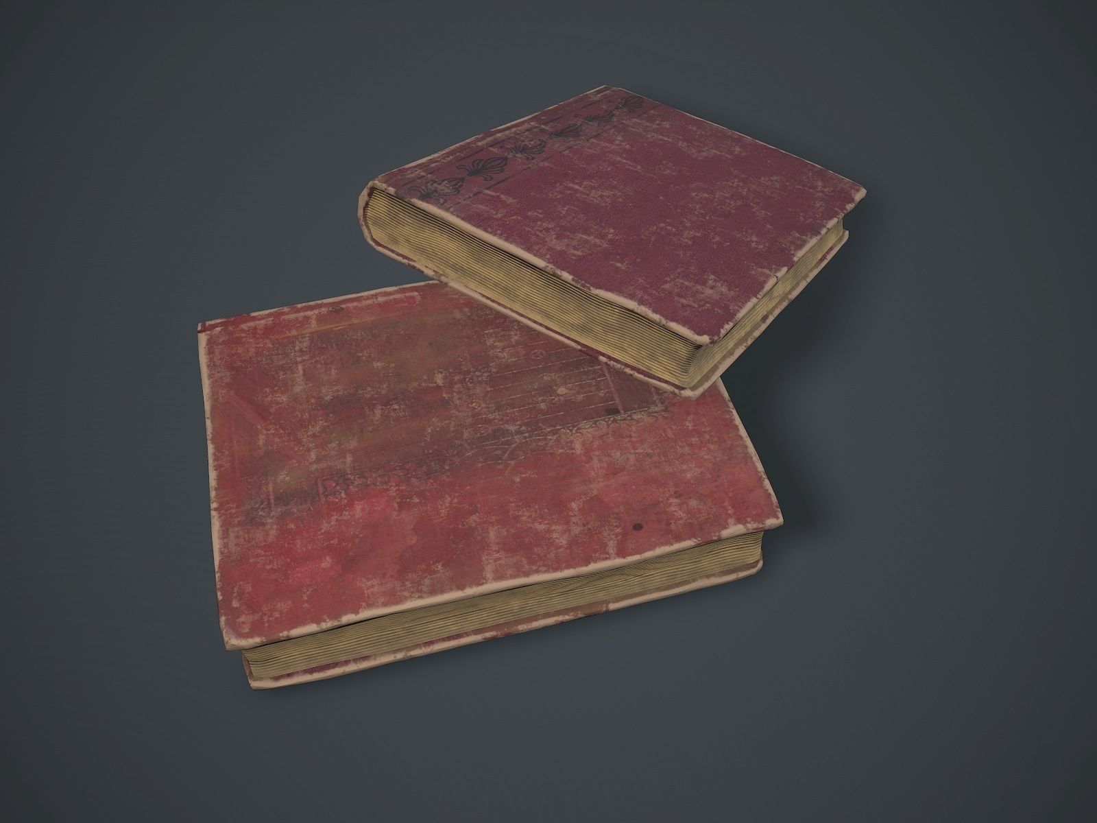Old book Free low-poly 3D model_1