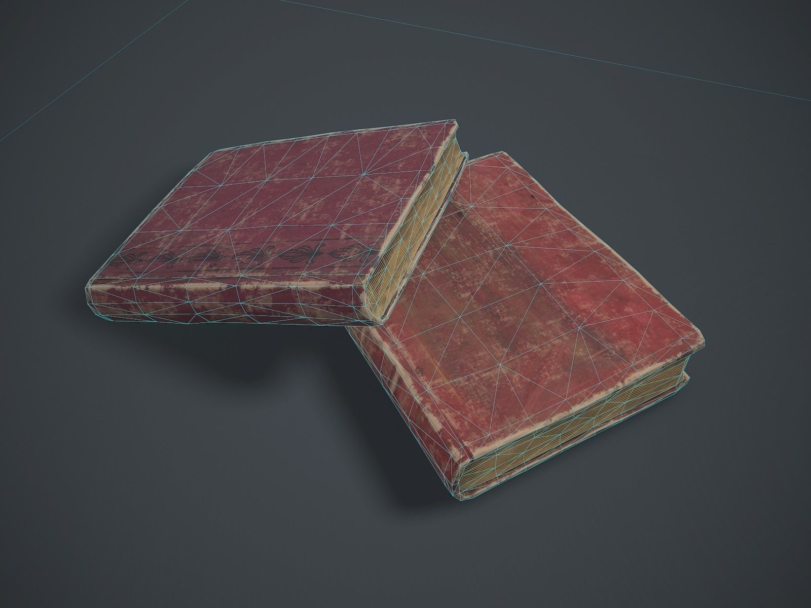Old book Free low-poly 3D model_5