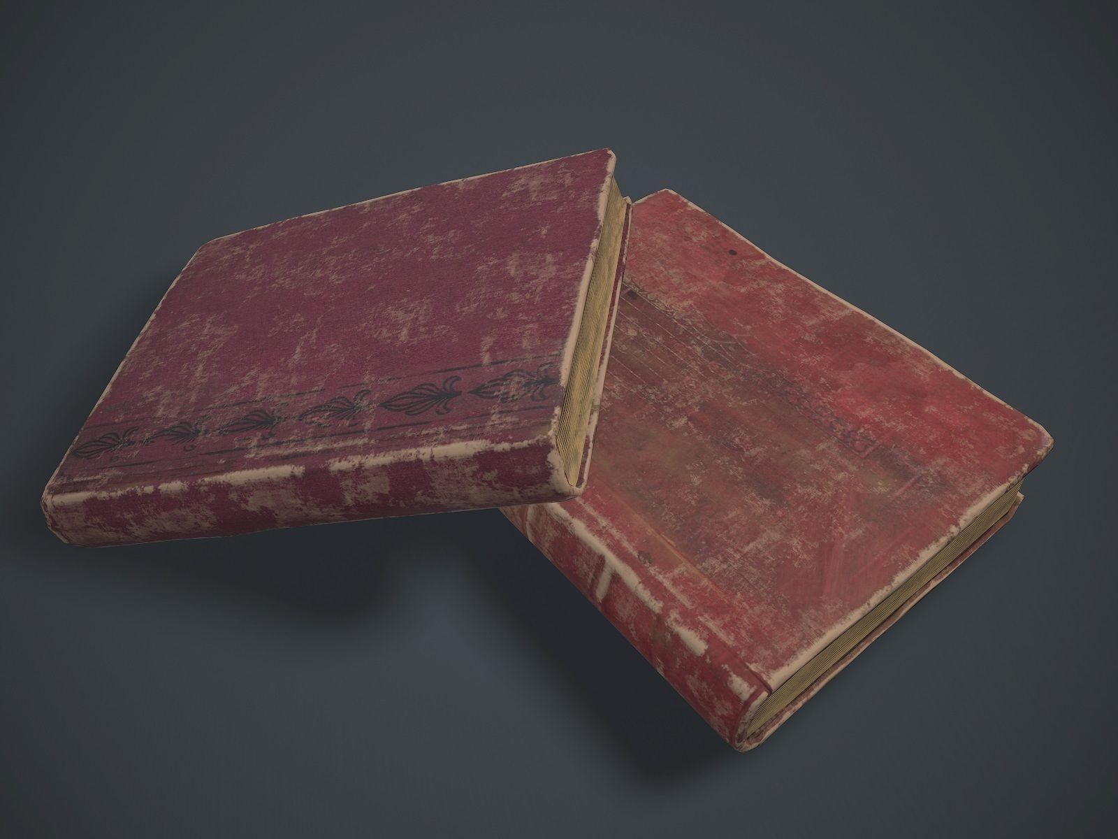 Old book Free low-poly 3D model_2