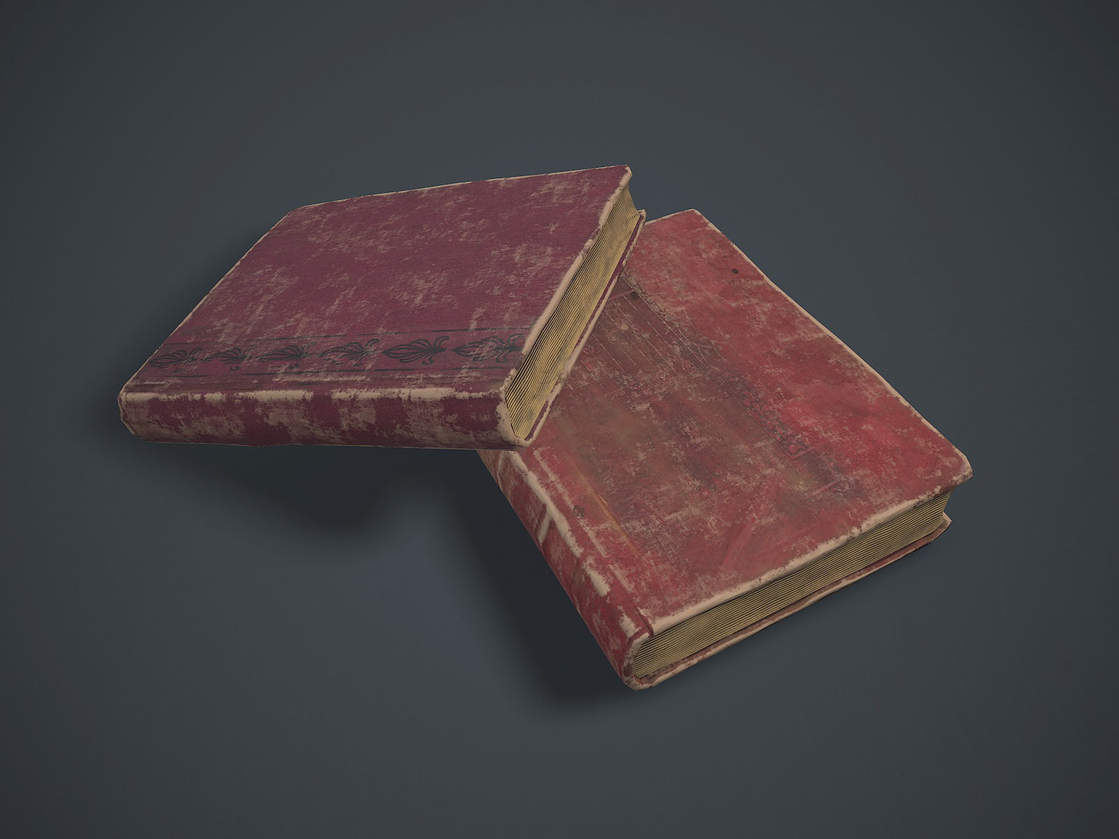 Old book Free low-poly 3D model_0