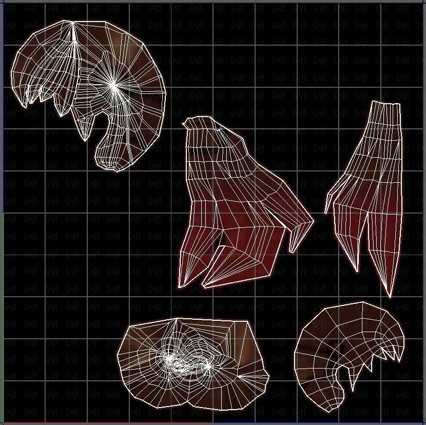 3D Hair style for girl V01 Low-poly 3D model_38