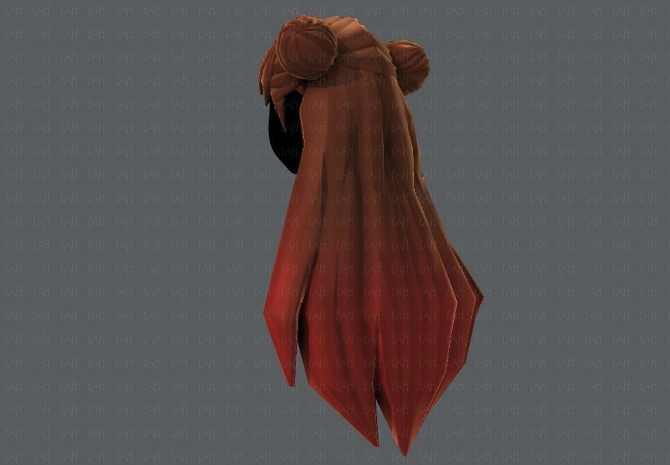 3D Hair style for girl V01 Low-poly 3D model_23