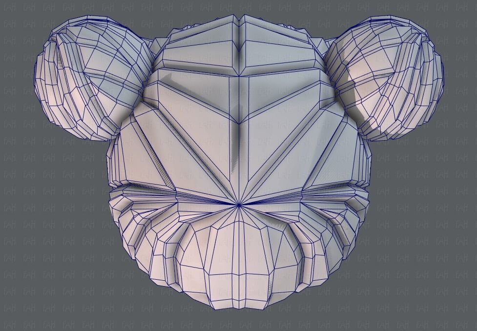 3D Hair style for girl V01 Low-poly 3D model_37