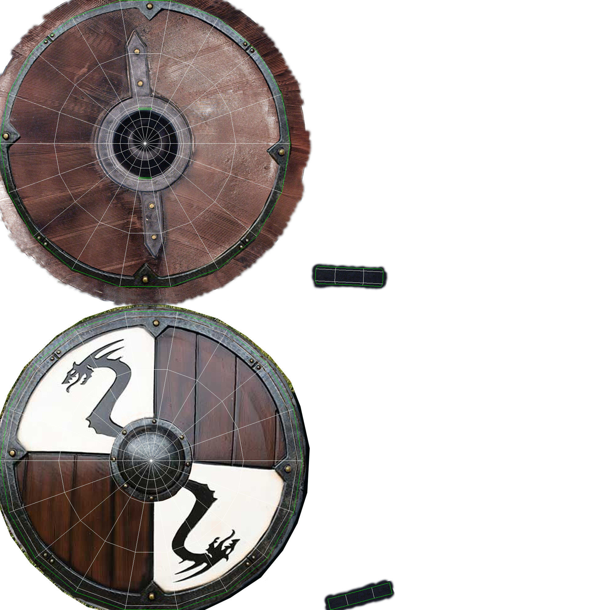 viking shield 5 Low-poly 3D model_5