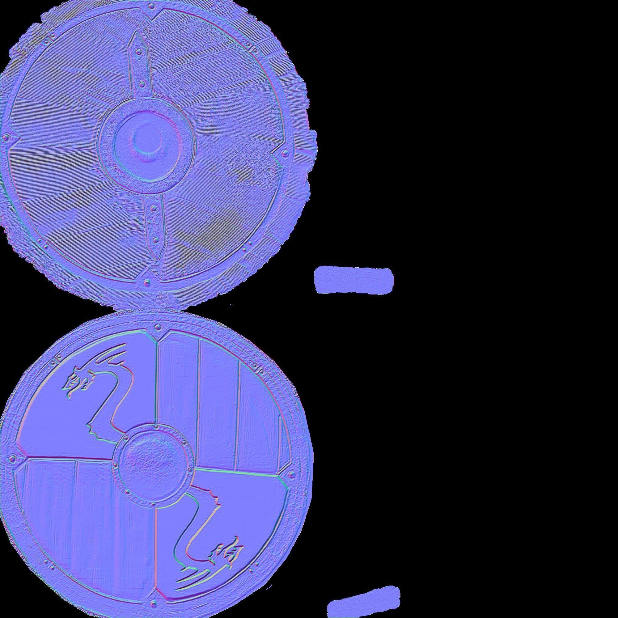 viking shield 5 Low-poly 3D model_6