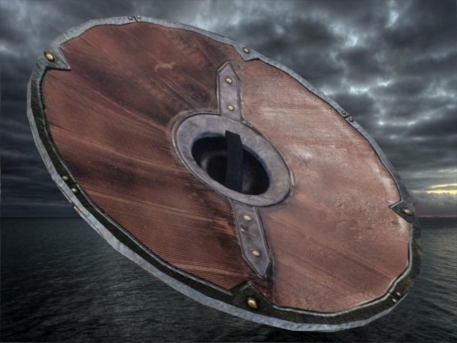 viking shield 5 Low-poly 3D model_3
