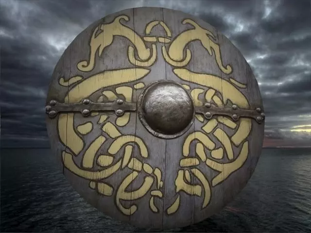 viking shield 6 Low-poly 3D model_0