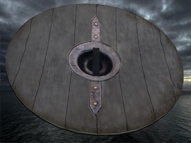 viking shield 6 Low-poly 3D model_3