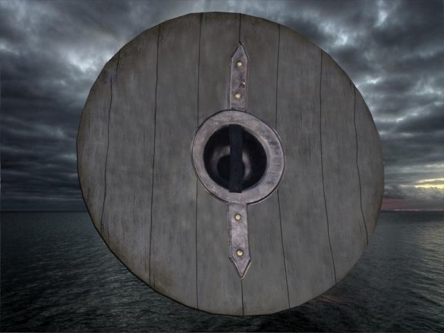 viking shield 6 Low-poly 3D model_1