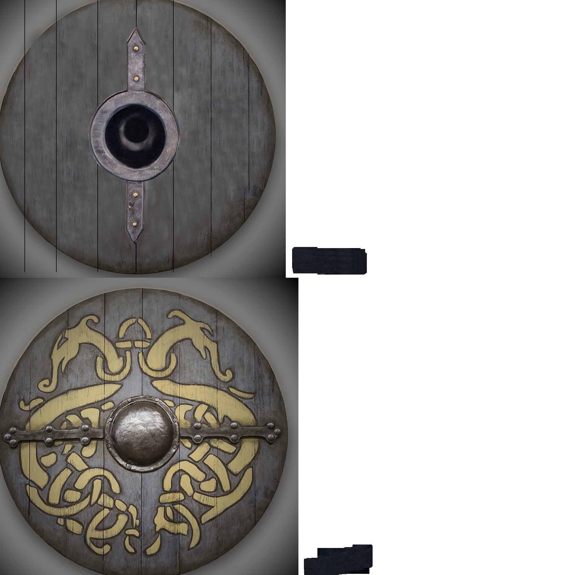 viking shield 6 Low-poly 3D model_5