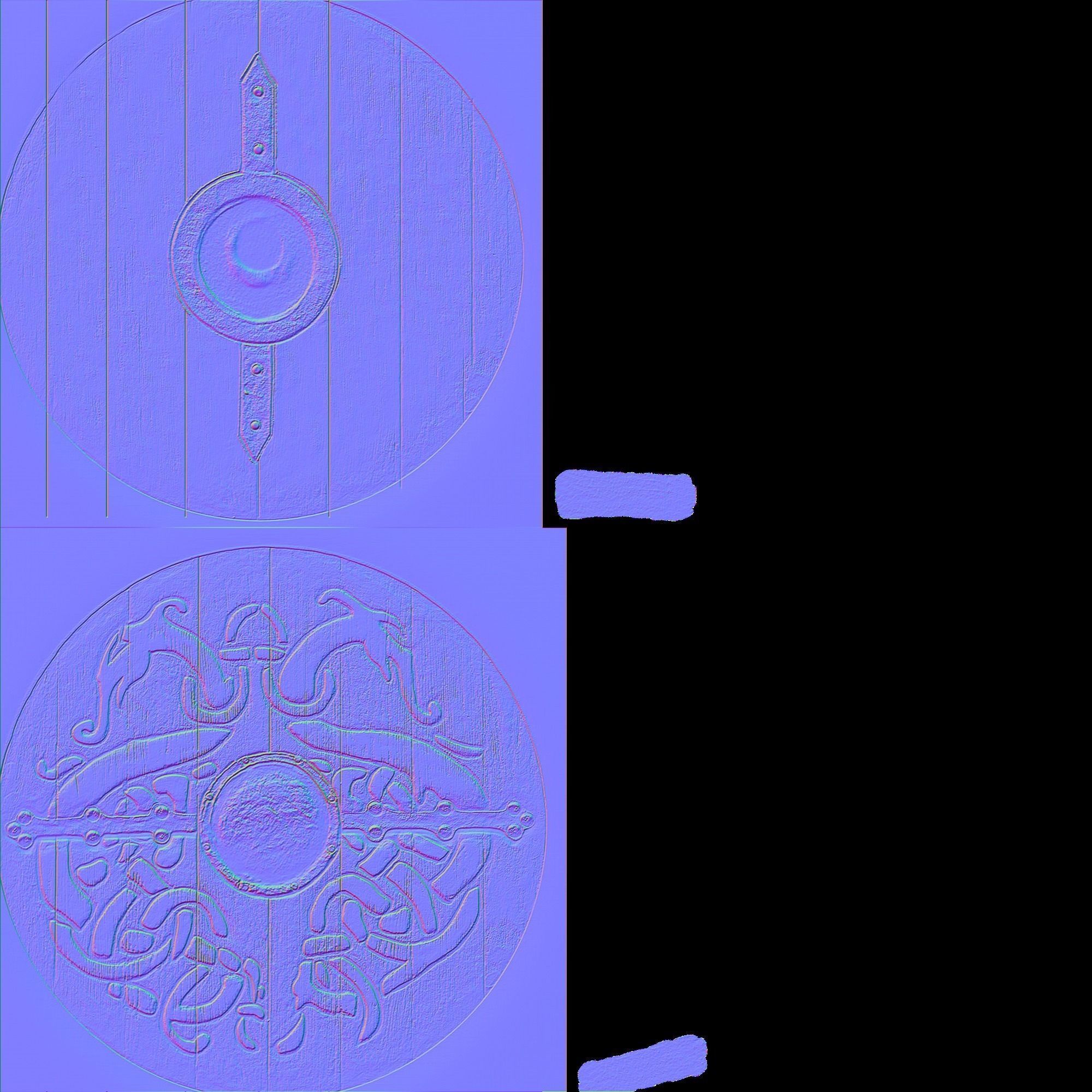 viking shield 6 Low-poly 3D model_6