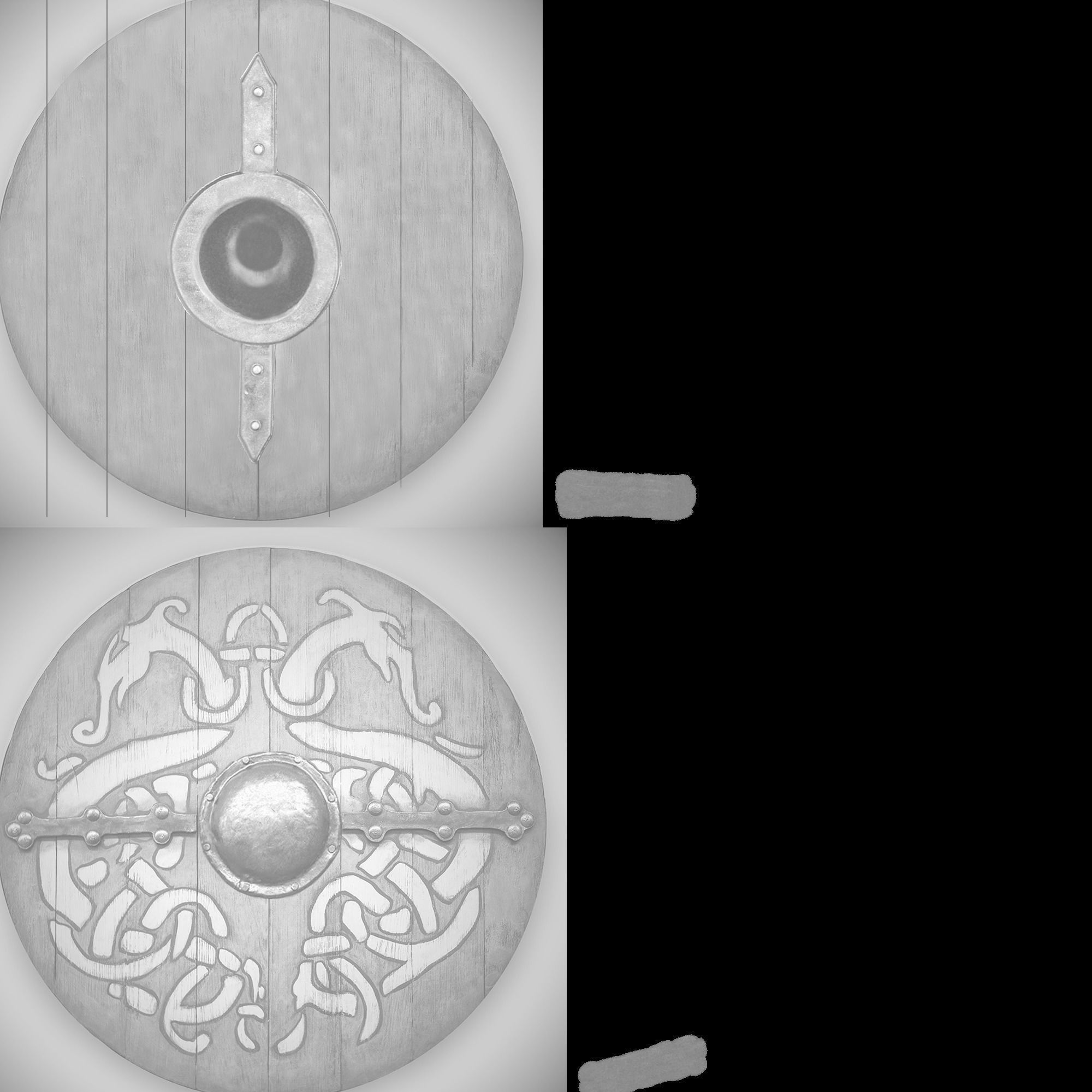 viking shield 6 Low-poly 3D model_7