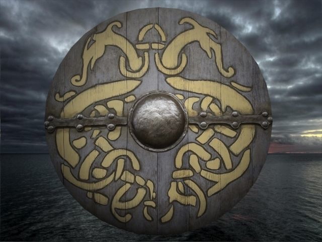 viking shield 6 Low-poly 3D model_4