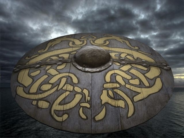 viking shield 6 Low-poly 3D model_2