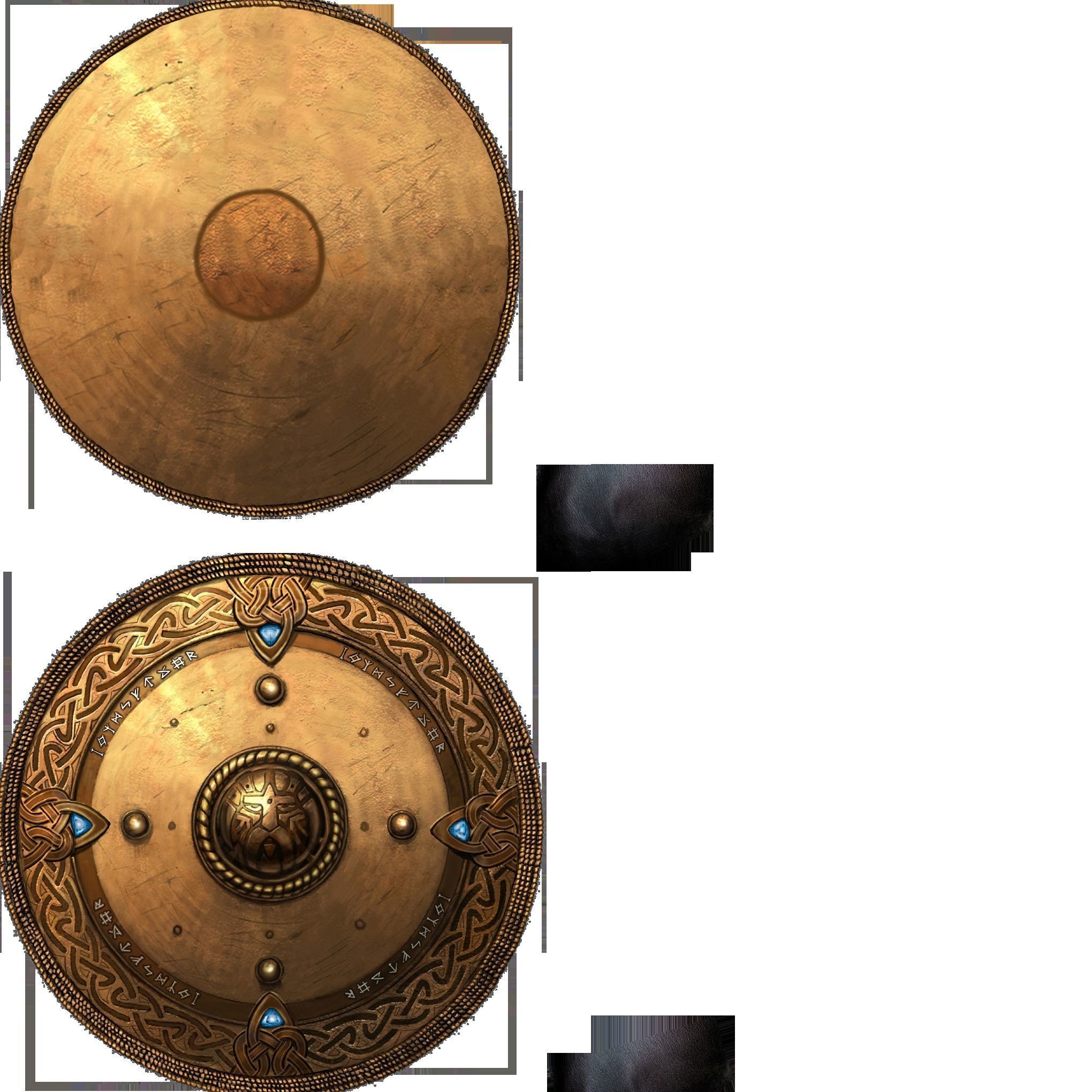 indian shield Low-poly 3D model_8