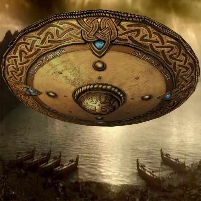 indian shield Low-poly 3D model_5