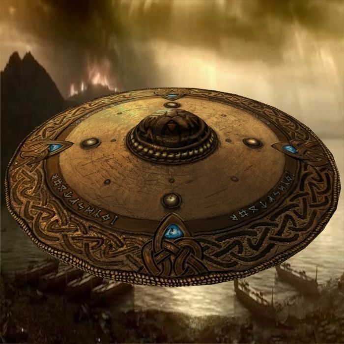 indian shield Low-poly 3D model_3