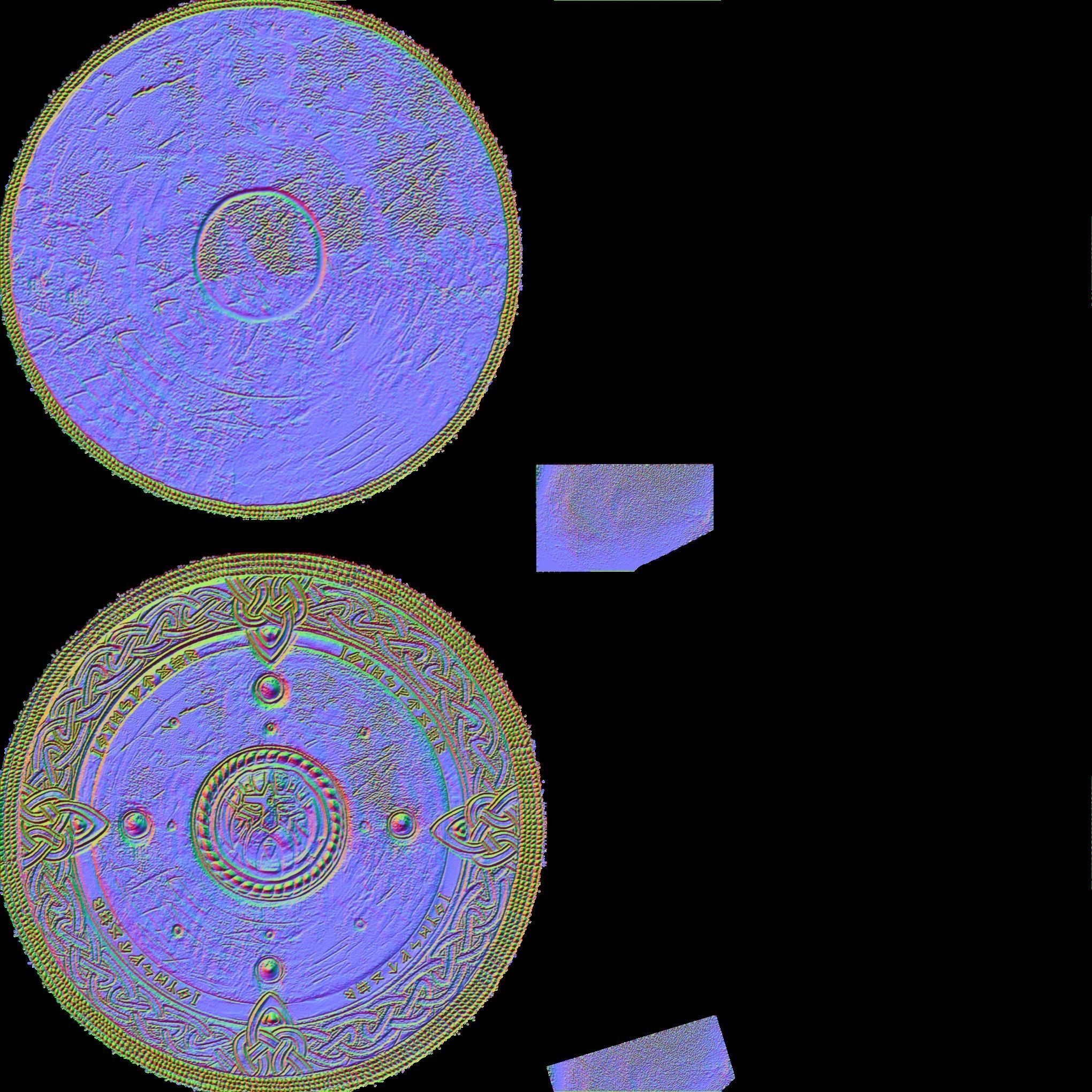 indian shield Low-poly 3D model_6