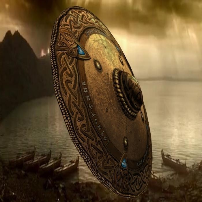 indian shield Low-poly 3D model_2