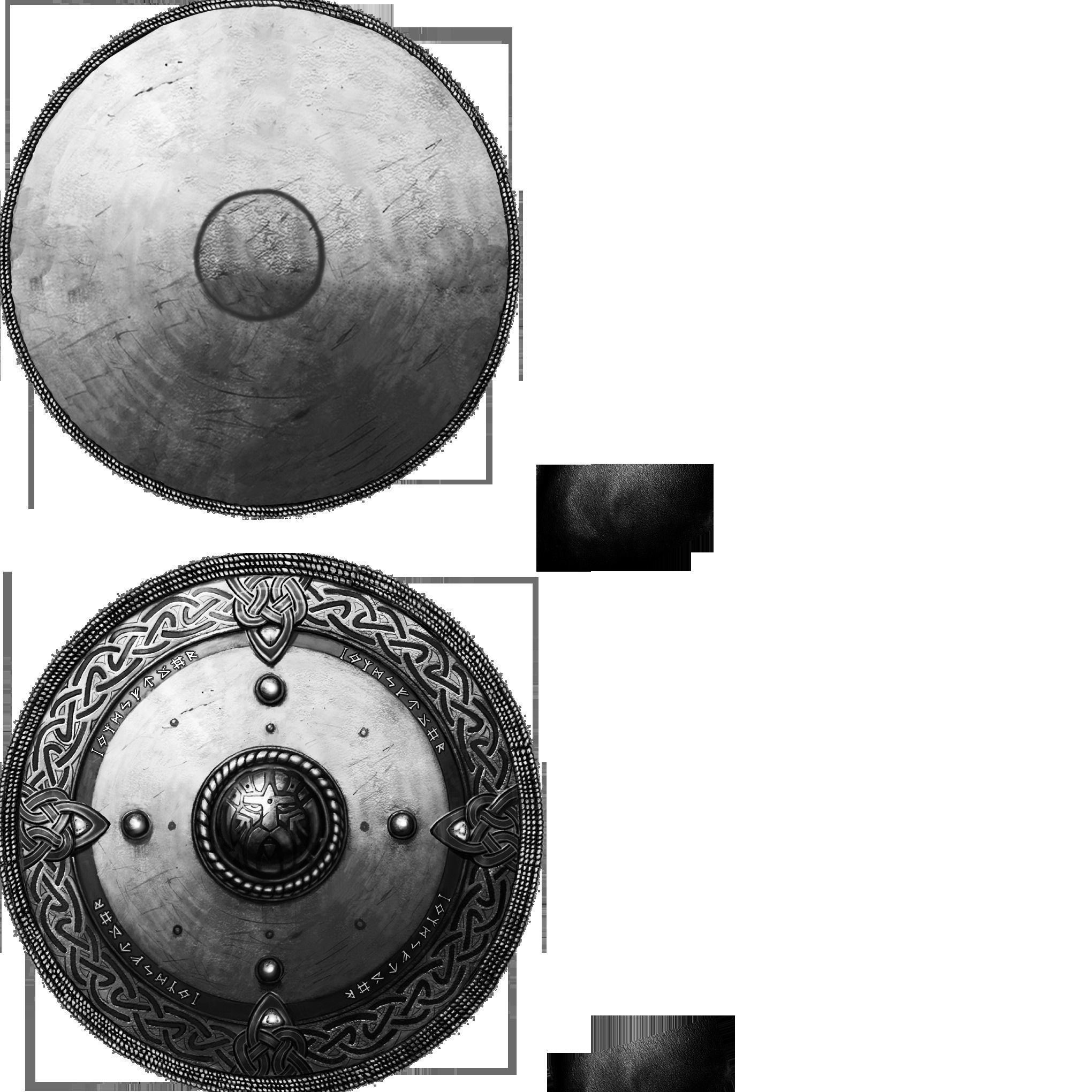 indian shield Low-poly 3D model_9