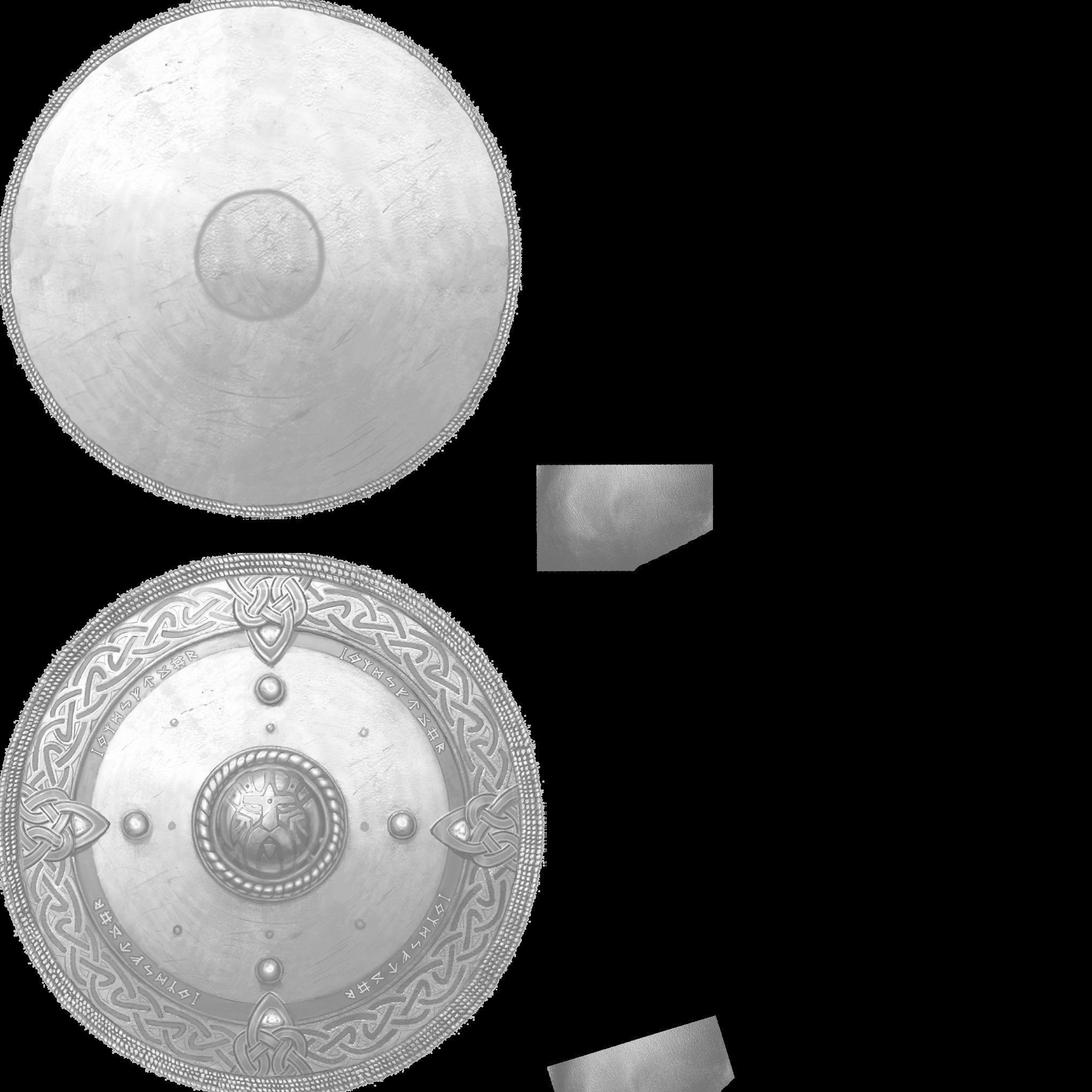 indian shield Low-poly 3D model_7