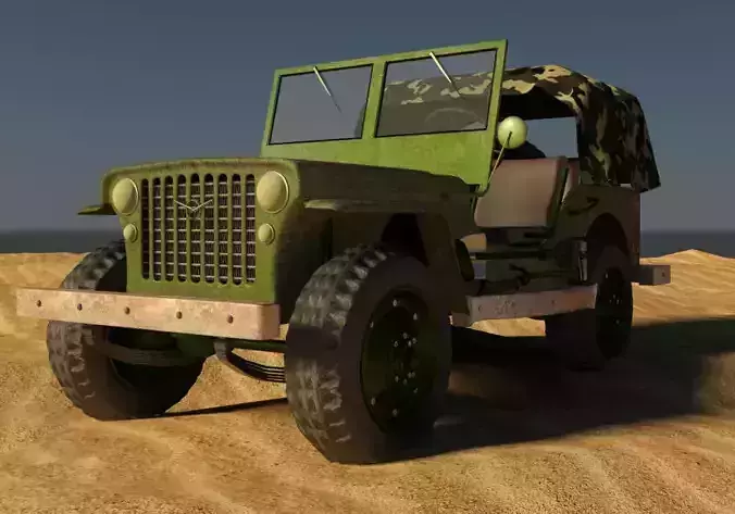 military-jeep military jeep in desert