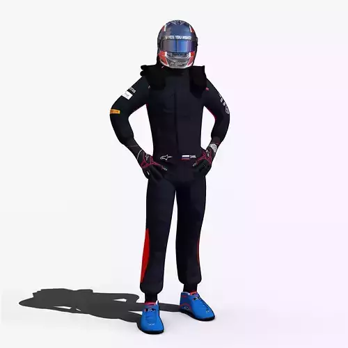 Daniil Kvyat 2017 Low-poly 3D model