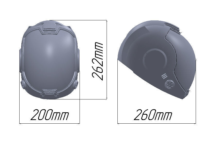 Gipsy Danger Pilot Helmet 3D print model_14