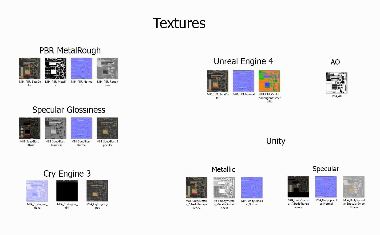 M84 Stun Grenade PBR Low-poly 3D model_10