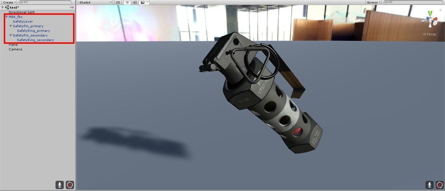 M84 Stun Grenade PBR Low-poly 3D model_9