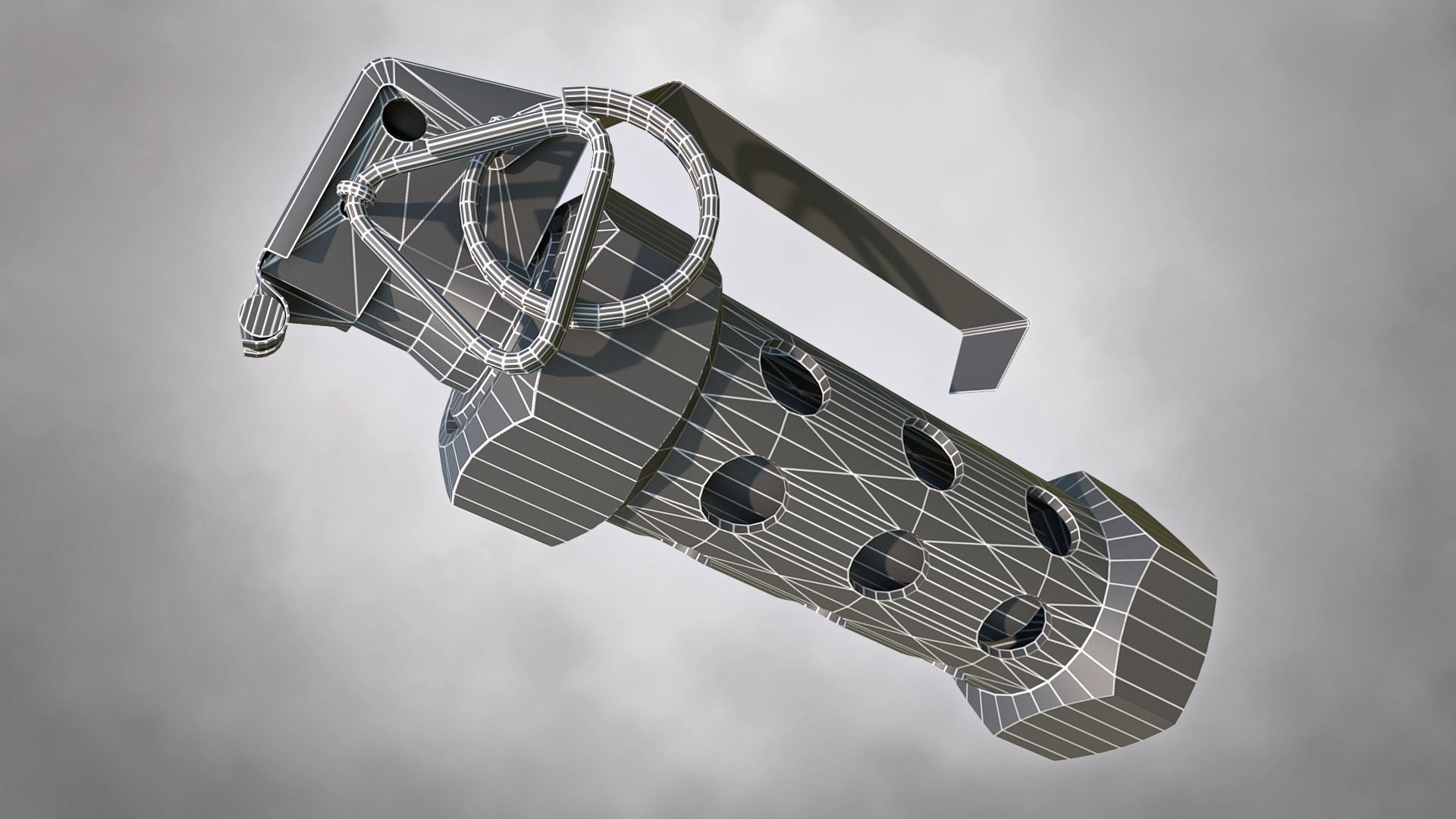 M84 Stun Grenade PBR Low-poly 3D model_6